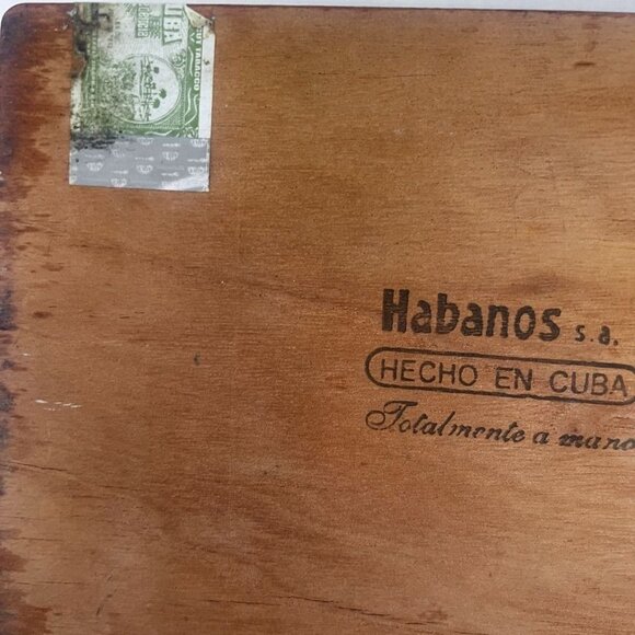 Cohiba Espléndidos Wooden Cigar Box Hinged Lid Clasp Closure Handcrafted Sticker - Picture 10 of 15